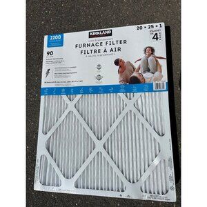 Kirkland high performance 20x25x1 Furnace Filter -‎ 4 pack - new and sealed
